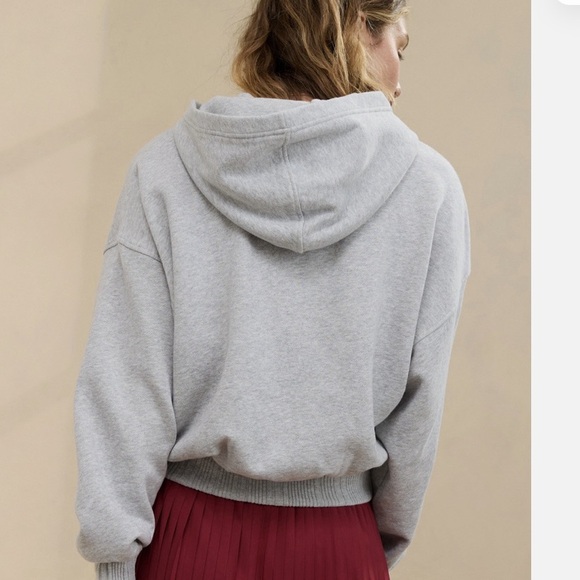 NWT Aerie Women’s Cropped Hoodie Color Medium Heather Gray Size XS - Picture 5 of 6